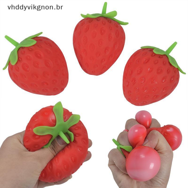 vhddyvikgnon Simulação Morango Squeeze Brinquedo Recuperação Lenta Alívio Do Estresse Mão Sentimento Brinquedos Para Cri