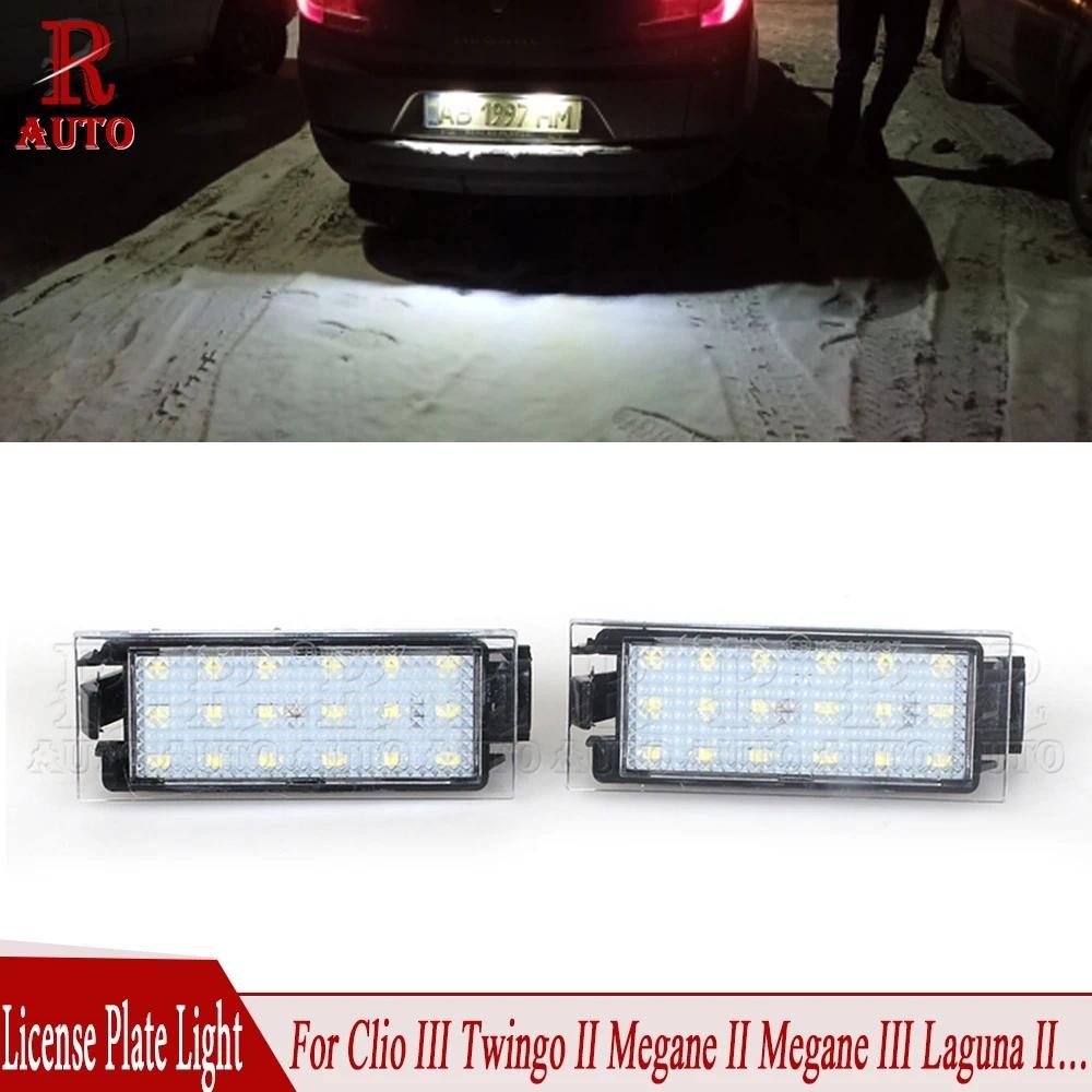 R-Auto 2 Pçs LED Número Traseiro Do Carro Luz Da Placa De Licença Lâmpada Estilo Para Renault Megane 2 Clio 3 Laguna 2 F