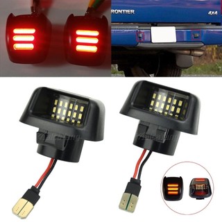 1 Par De Luzes LED Para Placa De Licença , Luz Traseira À Prova D'água Nissan Navara D40 Frontier Armada Titan Xterra Su