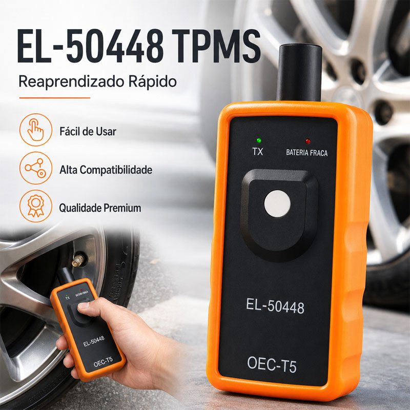 Ferramenta TPMS EL‑50448 Reaprendizado Reset Sensor De Pressão Dos Pneus Compatível Veículos GM OEC‑T5 Diagnóstico