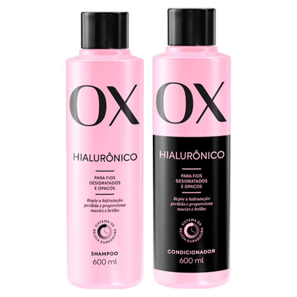 Kit OX Hialurônico Shampoo 600ml + Condicionador 600ml