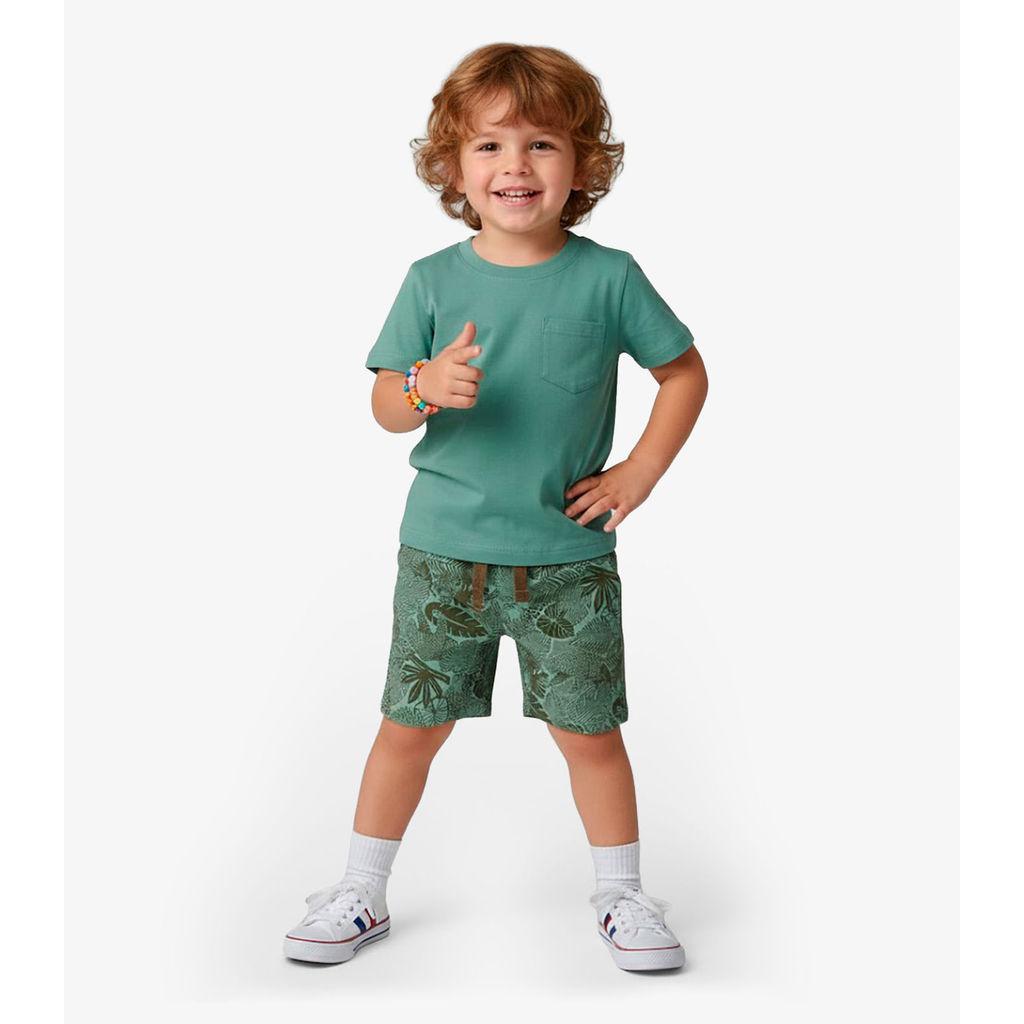 Conjunto Infantil Camiseta Com Bermuda Select Verde