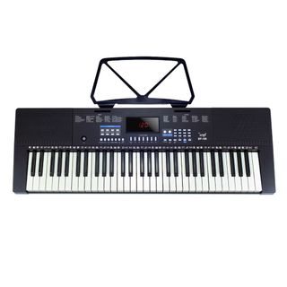 Teclado Musical Bravo Music BP100 61 Teclas 5/8 com Fonte Suporte Partitura para Iniciantes Estudantes e Aulas de Música