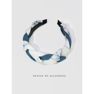 Design Original ~ novo traço azul bandana com dente Hairpin torção temperamento alto guindaste acessórios para o cabelo 