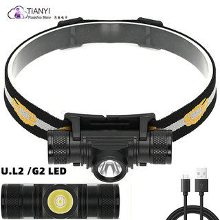 H10 liga de alumínio L2 Super brilhante farol tipo c recarregável lanterna 18650 farol acampamento à prova dwaterproof á