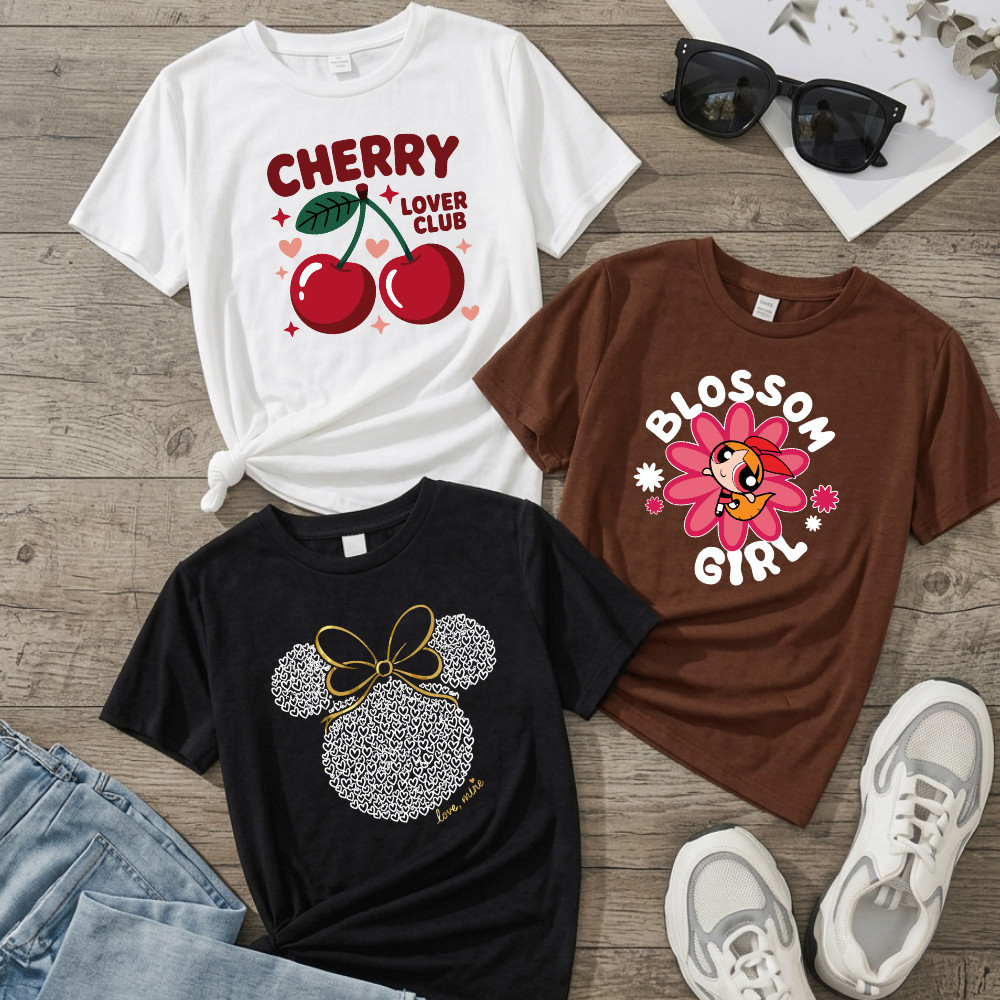 Camisetas Feminina Kit 3 ou 2 Camisetas Estampadas Super Estilosas e Confortáveis