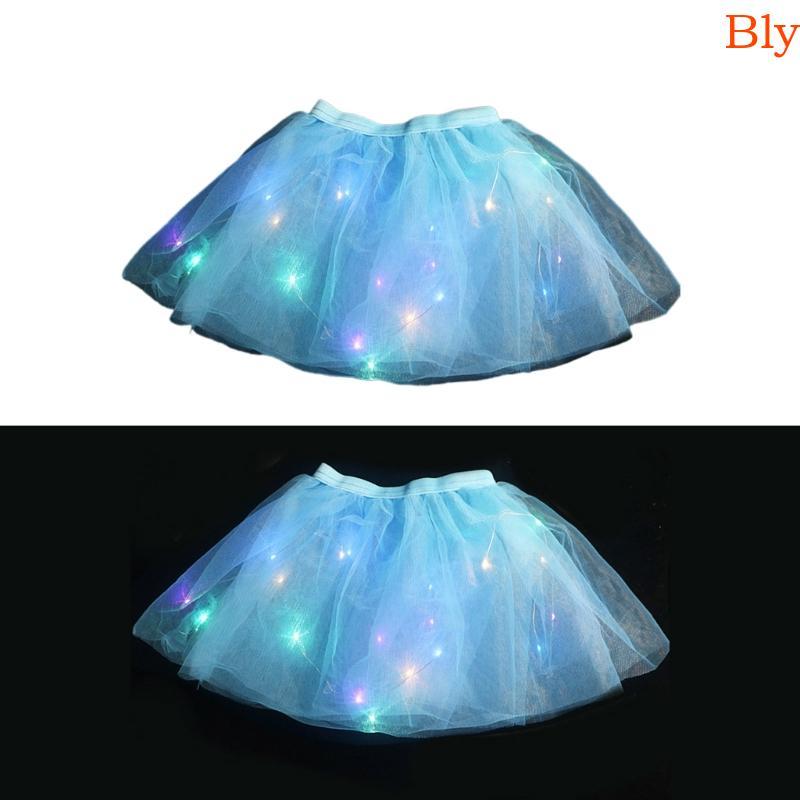 Bly LED Saia Balé Para Meninas 4-6Y Tutu Minissaia Festa Traje Escola Palco Realizar Pettis