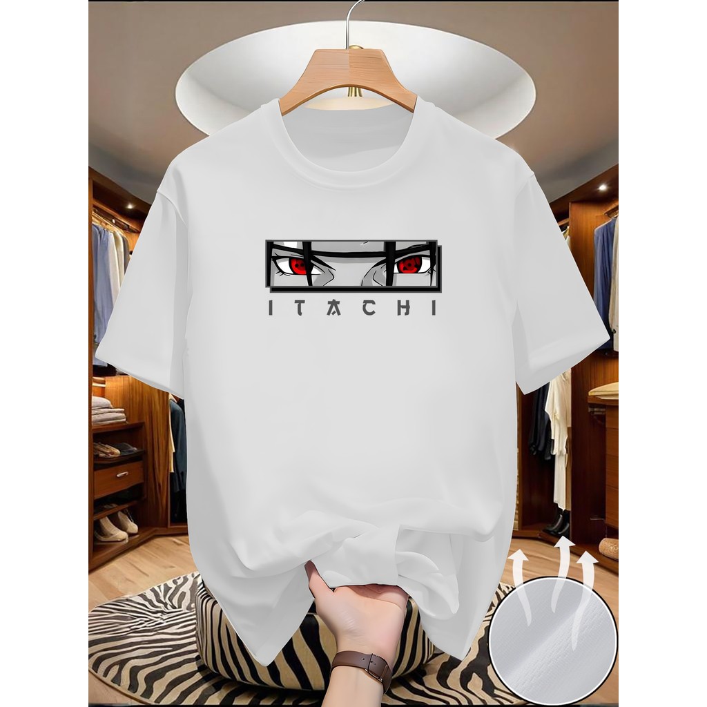 Camiseta Estilo Personagem Unissex Respirável Hip-Hop Camiseta Clássica Estampada Camiseta de Algodão Camiseta Masculina