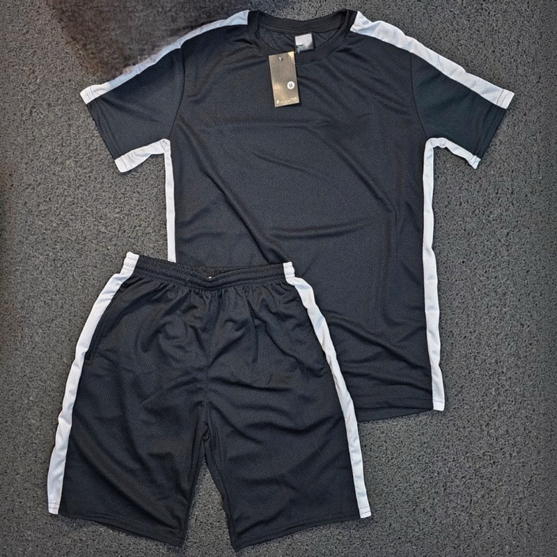 Kit De Conjunto De Ginástica Masculino Dry Fit Camiseta Premium + Shorts Treinamento Fitness Corrida Futebol