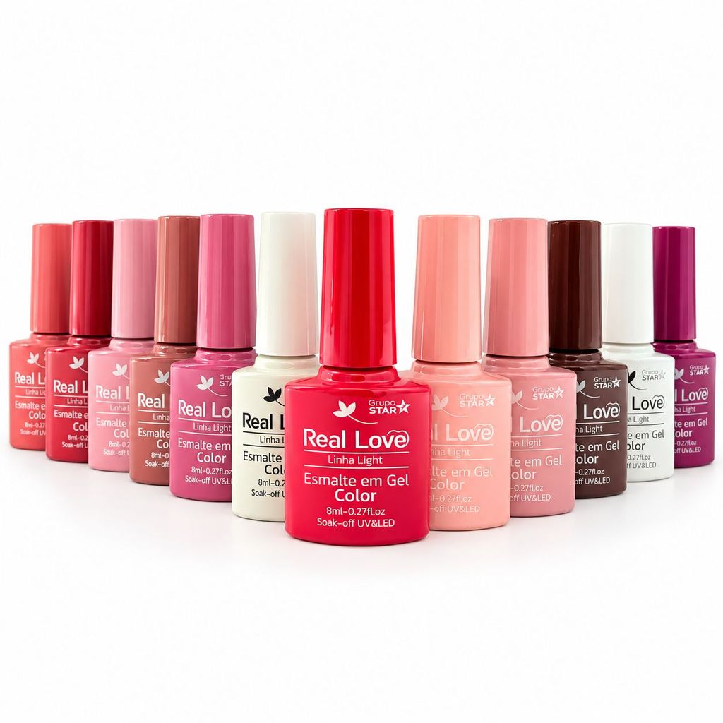Kit 20 Esmalte em Gel 8ml Cores Aleatorias - Real Love