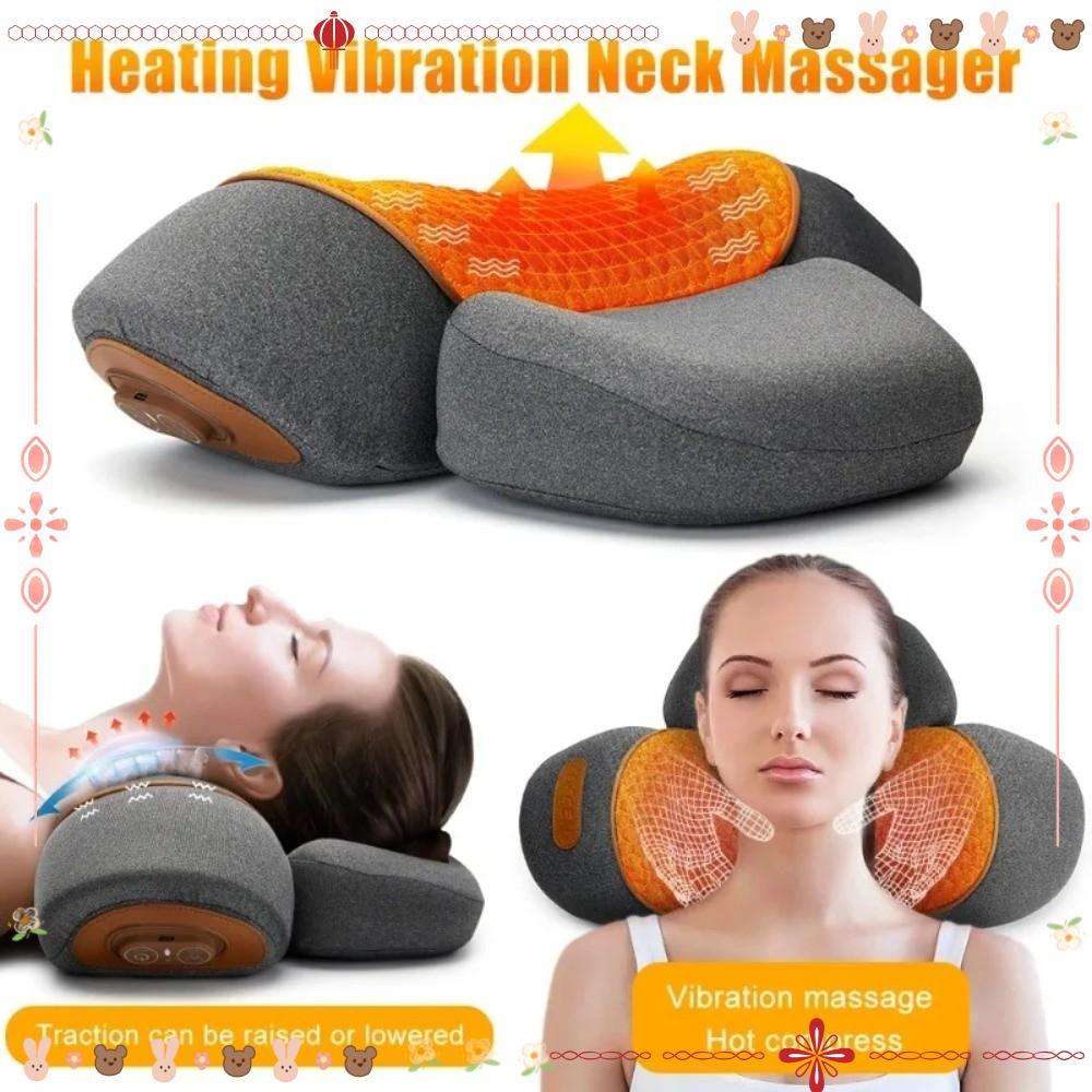 Travesseiro Massageador De Pescoço, De Tração Cervical Elétrico 3 Em 1 Apoio Com Função