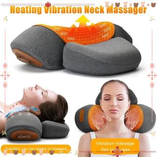 Travesseiro Massageador De Pescoço, De Tração Cervical Elétrico 3 Em 1 Apoio Com Função