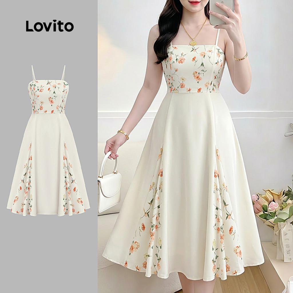 Lovito Vestido Boho com Zíper Primavera/verão Feminino L198ED439