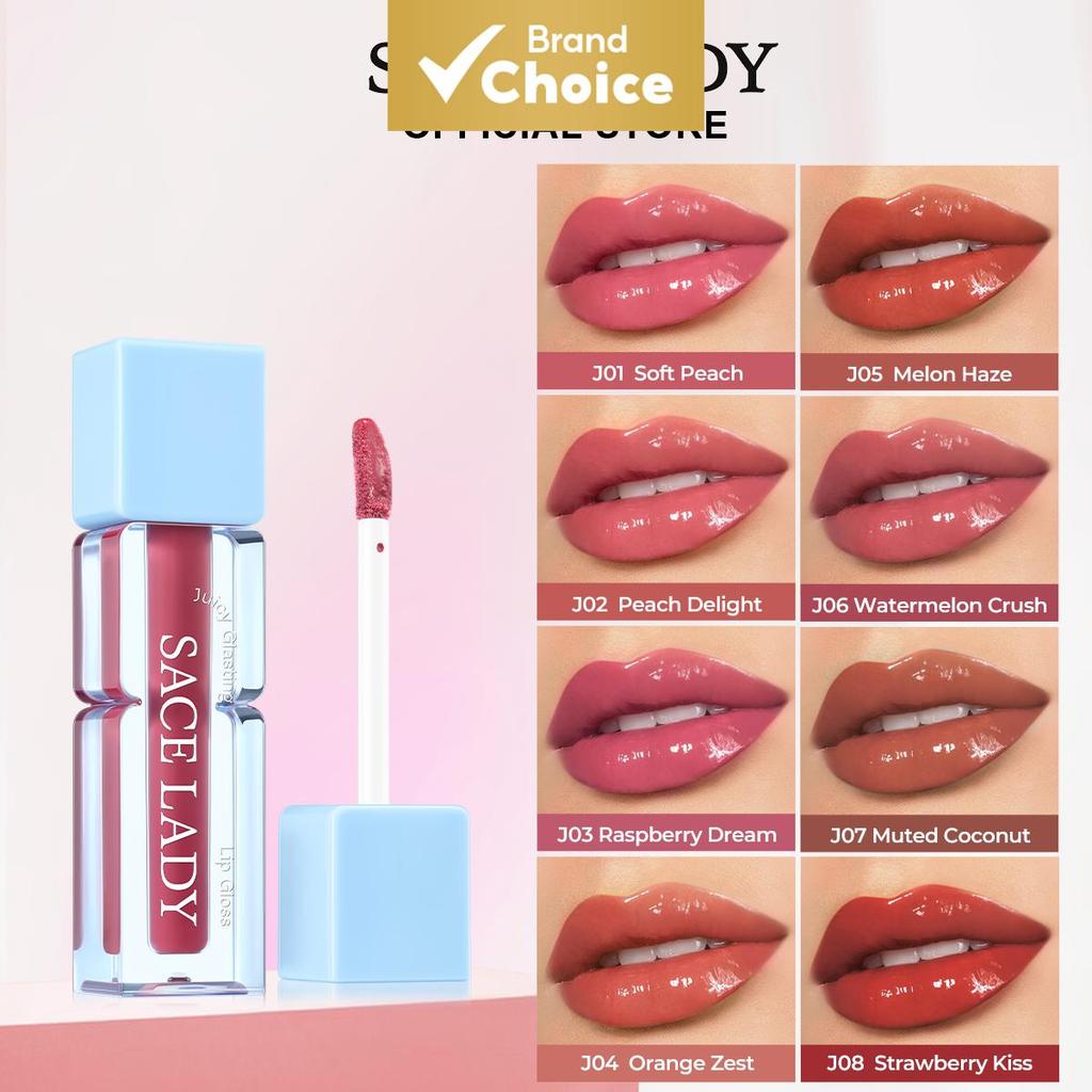 SACE LADY BR Vitamina E Lip Gloss Mirror Shine Óleo Labial Hidratante