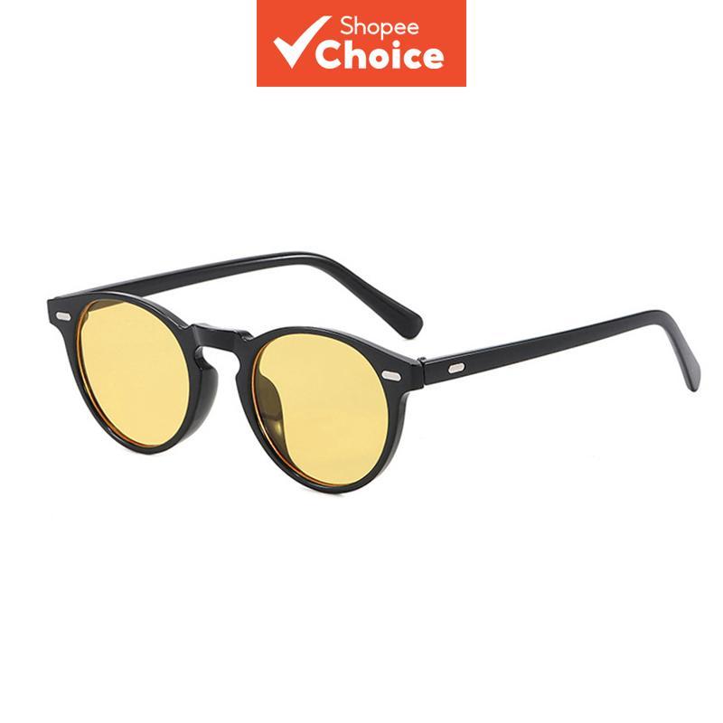 Óculos De Sol Unissex Com Lentes Amarelas Uv400 Bloqueio De Luz Azul