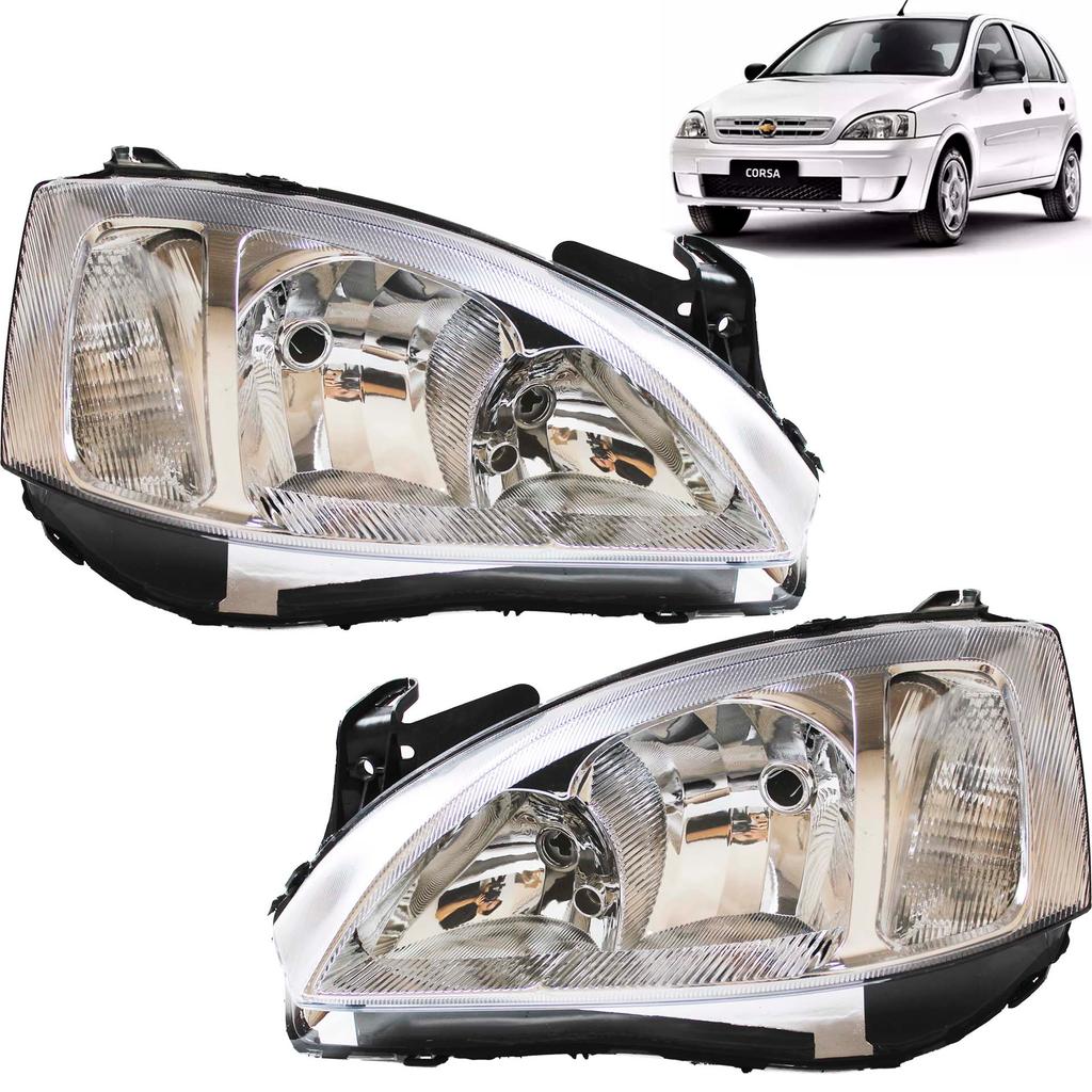 PAR Farol Corsa 2003 2004 2005 2006 2007 2008 a 2012 Cromado