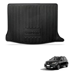 Tapete Bandeja Porta Malas Sandero Stepway 2020-2026 Carbag Preto 3D 5D Borda Alta Impermeável