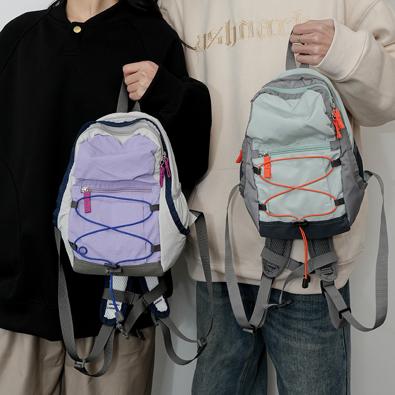 Japonês pequeno mochila feminina 2024 novo estilo ins estilo bonito cordão Mini saco Casual viagem leve mochila feminina