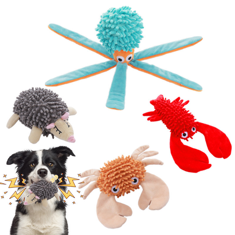 Suprimentos para animais de estimação vendas diretas da fábrica brinquedos para cães Mop velo polvo ouriço brinquedos nã