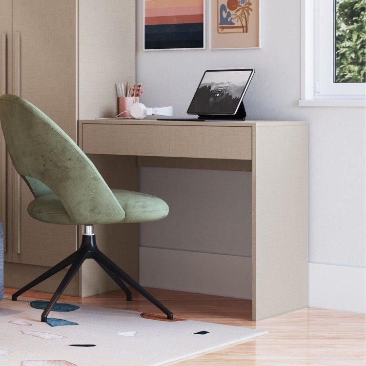 Mesa Office Infinity Móveis Castro 1 Gaveta 80cm Duna Bege Duna