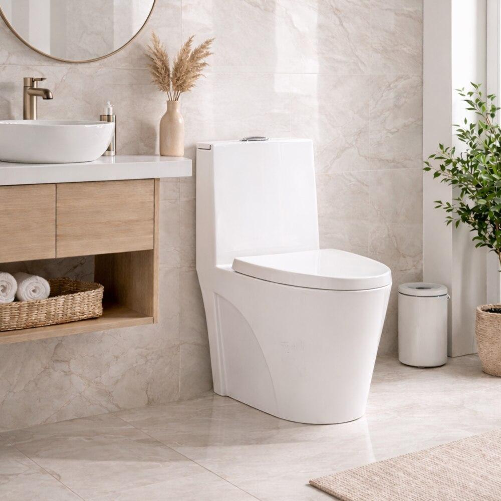 Kit Vaso Sanitário Monobloco Modaza Luxus, Duplo Acionamento 3/6 Litros, Branco · foto 2