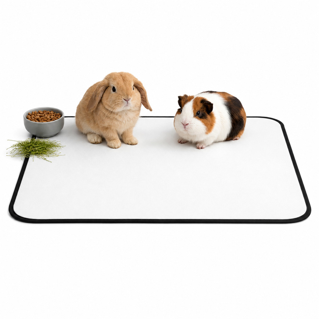 Tapete Higiênico Lavável Branco Impermeável para Coelho Porquinho da Índia Hamster Roedores