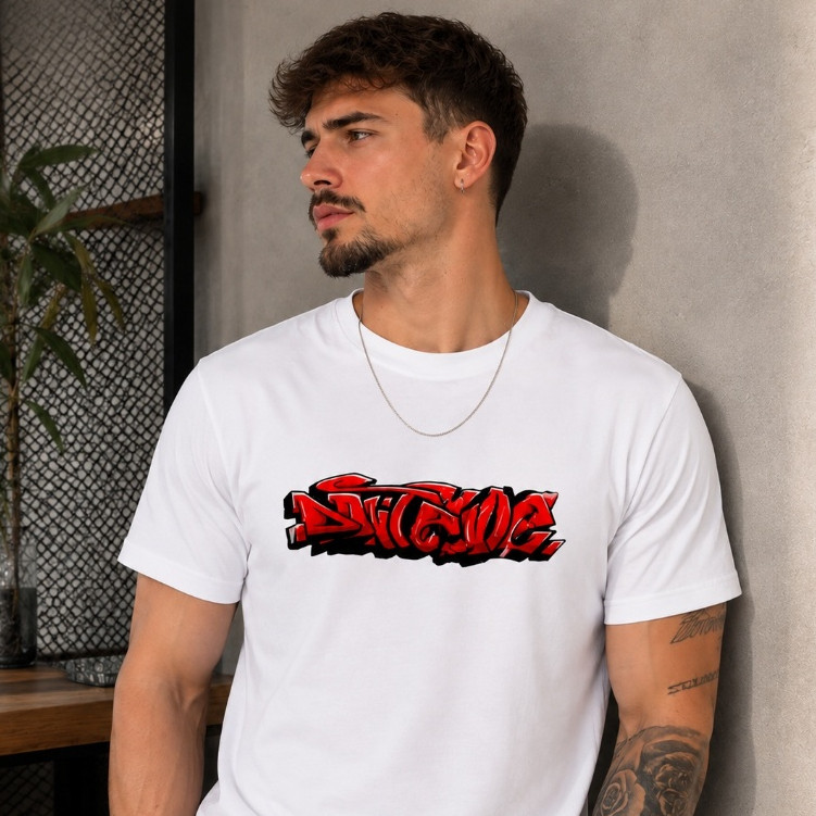 Camiseta Dont Panic Masculina Lisa 100% Algodão Casual Dia A Dia Trabalho Escola Academia Streetwear Moda Diária Treino