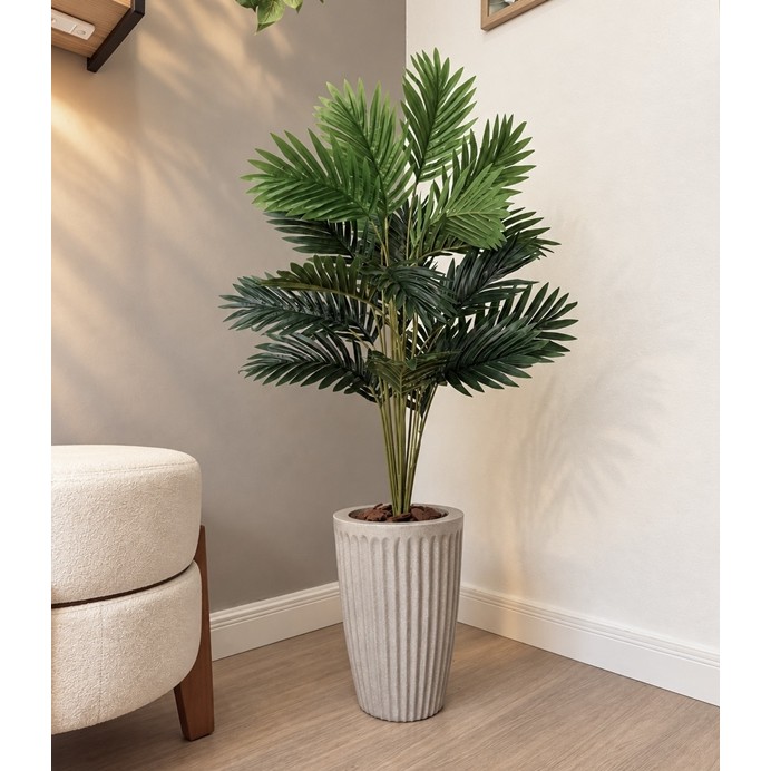 Planta Artificial Palmeira com Vaso Polietileno Cone Romano