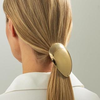 Único novo estilo Design brilhante acessórios de cabelo Irregular geométrico plissado rabo de cavalo trança anel de cabe
