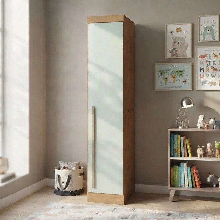 Guarda-Roupa Modulado 1 Porta Infinity Cedro/Pistache Cedro/Pistache