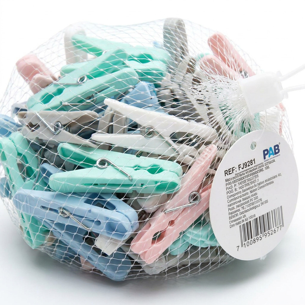 Kit 200 / 150 / 100 / 50 Prendedores  Pregadores de Plástico COLORS Para Roupas Reforçado Resistente