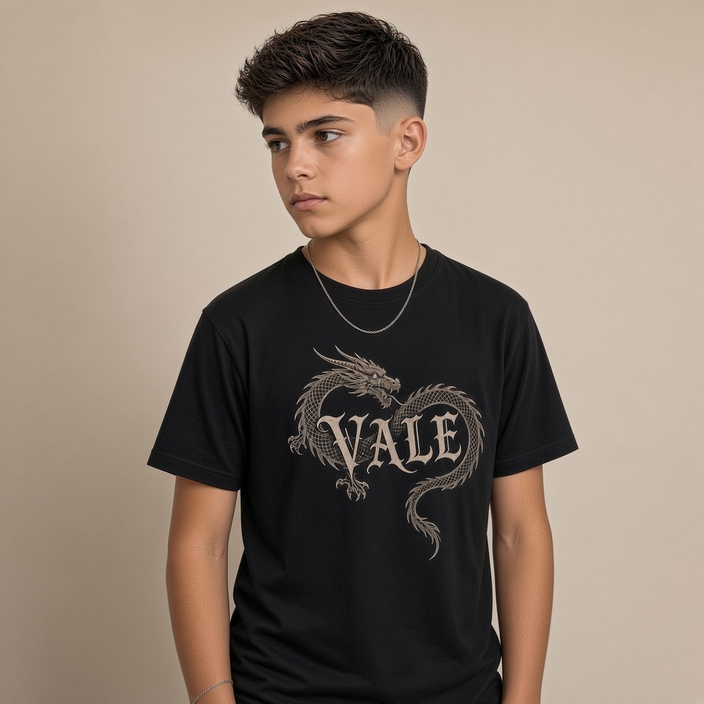 Camiseta Infantil e Jovem Estampada Dragon Vale 100% Algodão Premium Criança Personalizada Unissex Blusa Camisa Jovem