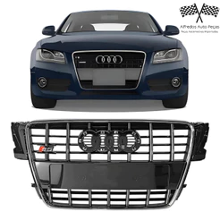 Grade Superior Dianteiro Black Piano Friso Cromado S5 Audi A5 B8 2009 2010 2011 2012 8T0853651E1QP
