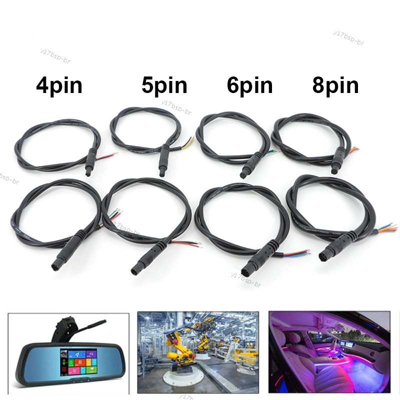 DIY 4/5/6 Pinos Núcleo Jack Carro DVR Câmera Cabo De Extensão HD Monitor Veículo Vista Traseira/Back Up Fio Macho Fêmea 