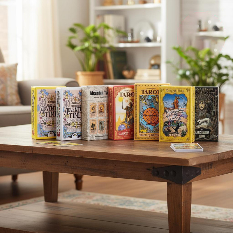 Baralho de Tarot Rider Waite em espanhol e inglês, com significados ocultos, ideal para iniciantes e para jogos de tabul