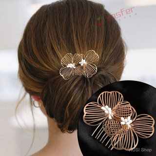 Presilha de Cabelo para Noiva de Casamento SOSFER, Fita de Renda Floral, Acessórios de Cor Sólida, Presilha de Cabelo Ba