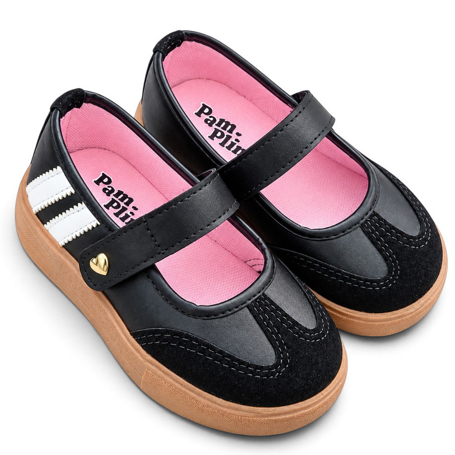 Sapatilha Infantil Feminina Mary Jane Menina com Velcro Casual Confortável 22 ao 34