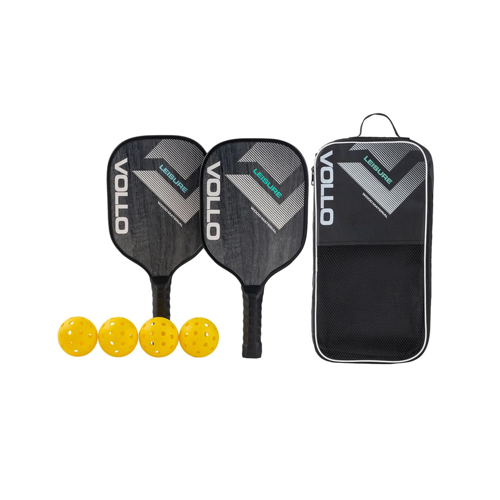Kit Pickleball Lazer 2 Raquetes 4 Bolas e Bolsa Vollo