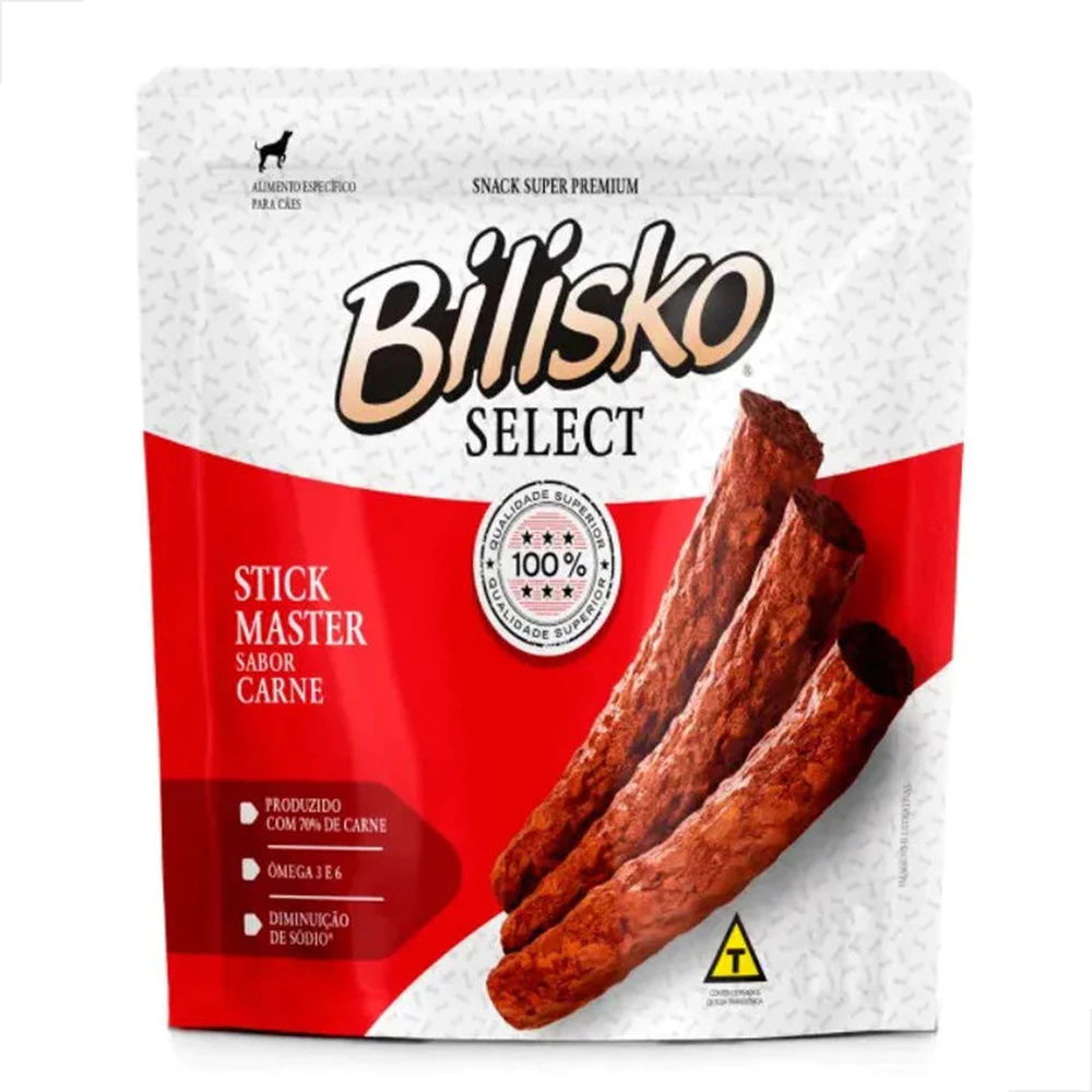 Bifinho Carne Palito Bilisko Petiscos Cães Premium 500g