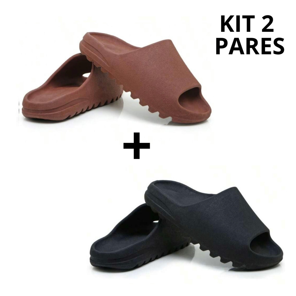 Kit 2 Pares Chinelo Nuvem Slide Unissex Confortável Lançamento