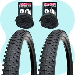 PAR PNEU LEVORIN COLINA BICICLETA BIKE ARO 29 2.1 MTB BANDA LEVE ARAME + PAR CAMARA KENDA BICO FINO