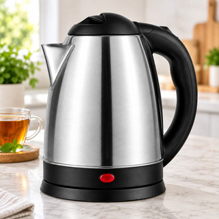 Chaleira Elétrica Inox 1,8 Litros 1000W – Automática para Café e Chá | Desligamento Autom…