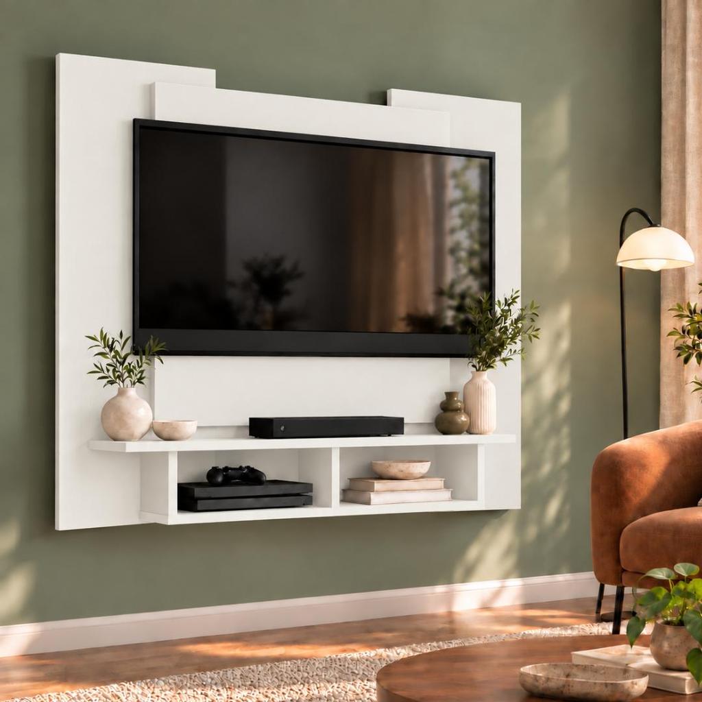Painel Para Tv Com Nicho Riviera 1,20m Para Tv 49