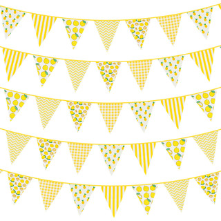 Flâmula de algodão colorido amarelo limão abacaxi puxar flor puxar bandeira corda bandeira tenda bandeira FY12m