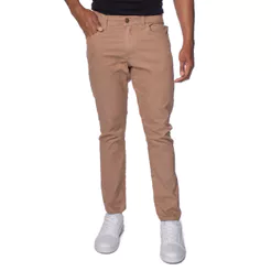 Calça Jeans Masculina Gangster Reta Marrom Claro