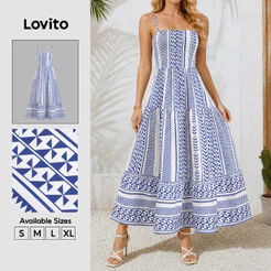 Lovito Vestido Boho para Mulheres Primavera/Verão DRB38BR063