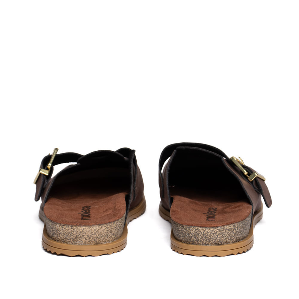 Mule Feminino Moleca Nobuck Fivela Casual Marrom — imagem 2 de 2