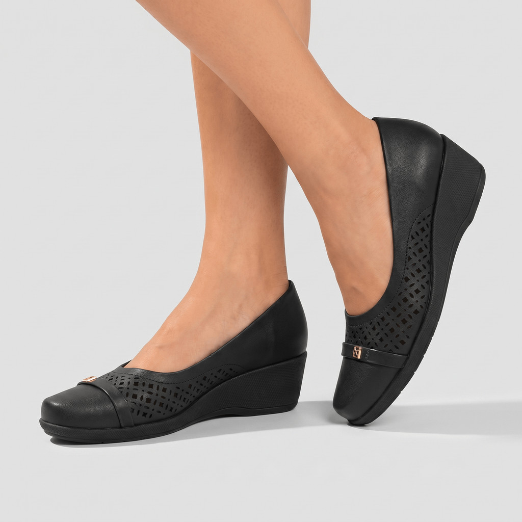Sapatilha Ivone Anabela Preto