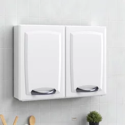 Armário de Cozinha em Aço 2 Portas 80cm New Premium Itatiaia Branco Branco