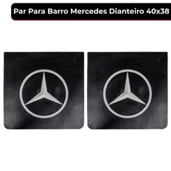Par de Parabarro Lameiro Alto Relevo Caminhão Mercedes Dianteiro 40x38
